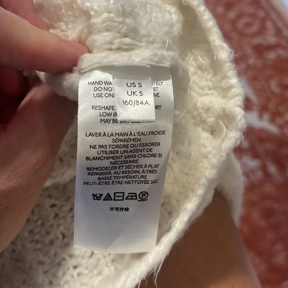 Urban outfitters out from under white knit cropped sweater, size small - Picture 6 of 7